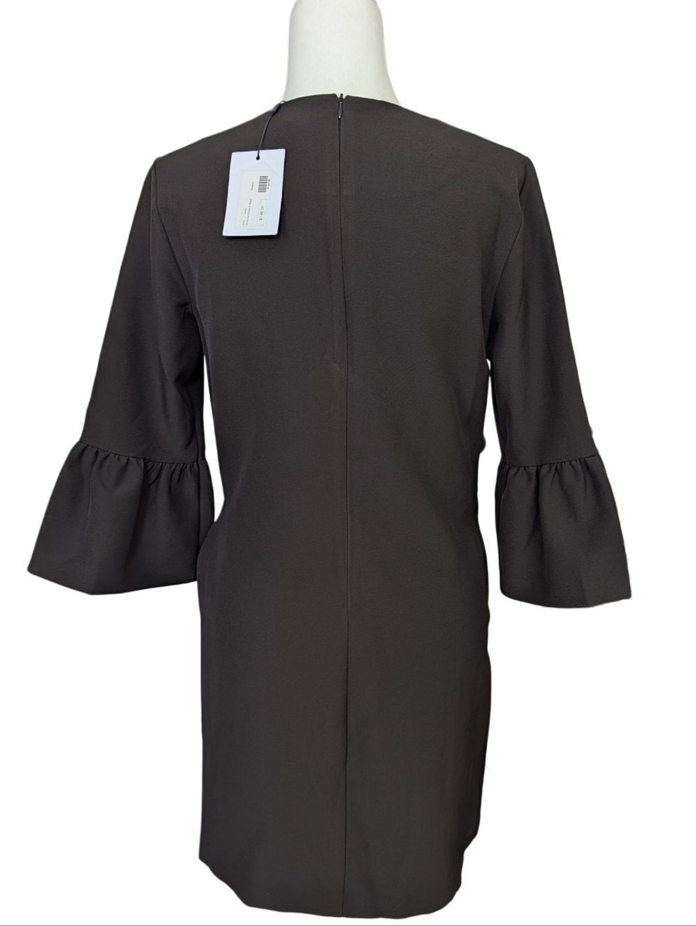 Wren & Willa Womens Black Amberlyn Ruffle Sleeve Sheath Mini Dress NWT Medium - Picture 2 of 13